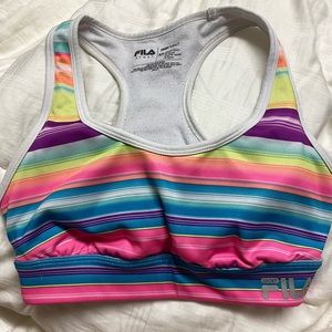 Fila sports bra size xs rainbow